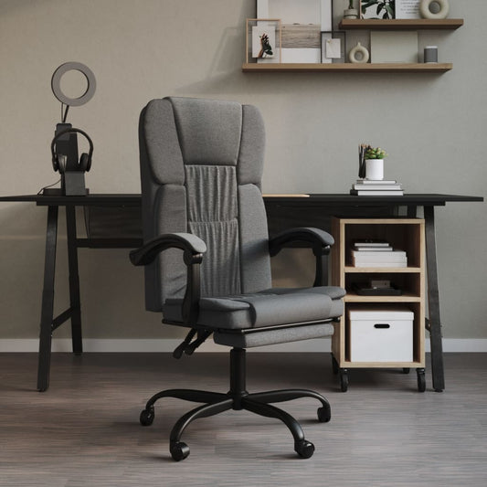 Bürostuhl mit Liegefunktion Dunkelgrau Stoff - Premium Bürostühle  - Just €141.82! Shop now at homesales4u