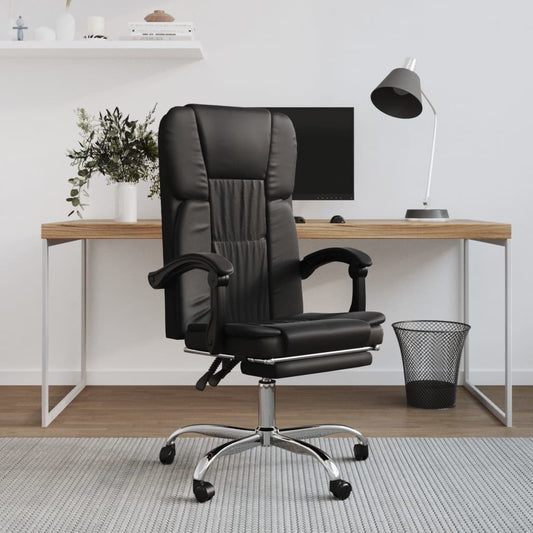 Bürostuhl mit Liegefunktion Schwarz Kunstleder - Premium Bürostühle  - Just €142.89! Shop now at homesales4u