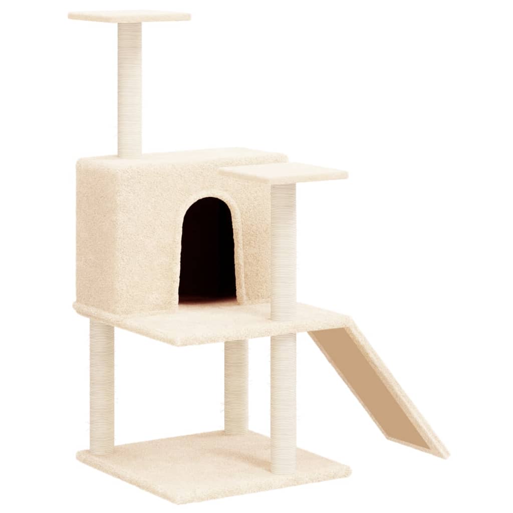 Kratzbaum mit Sisal-Kratzsäulen Creme 109 cm - Premium Kratzbäume  - Just €49.93! Shop now at homesales4u