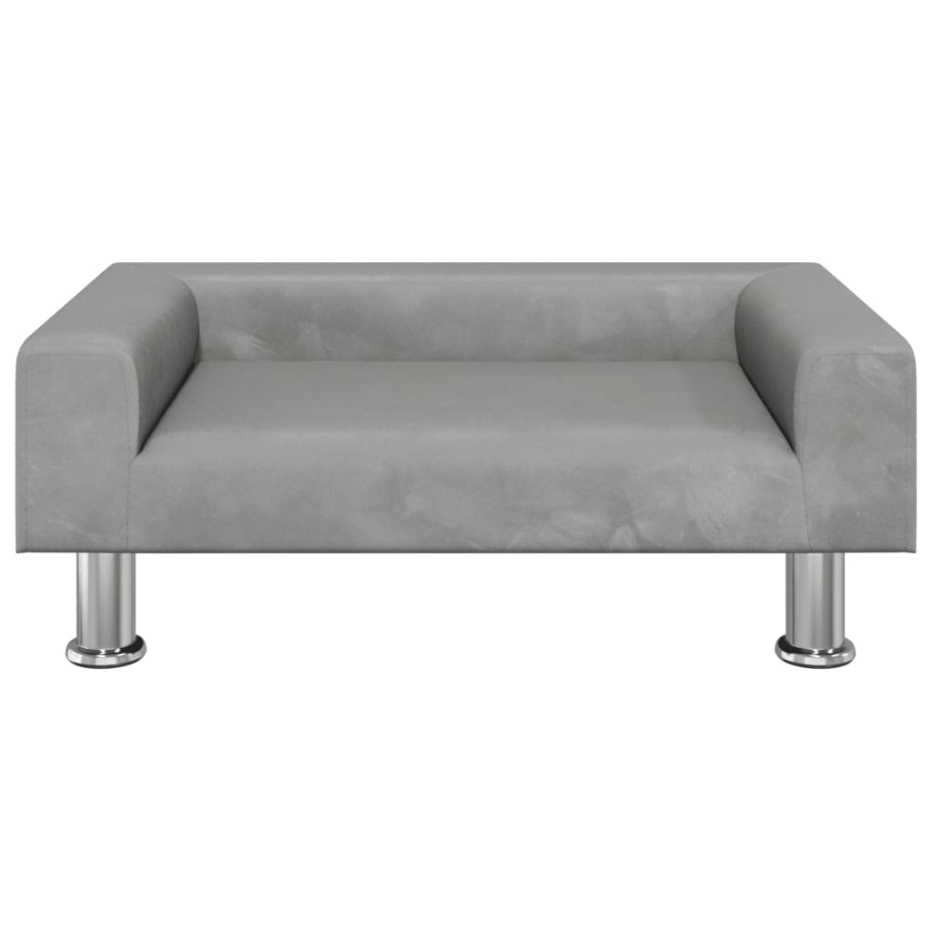 Hundebett Hellgrau 70x45x26,5 cm Samt - Premium Hundebetten  - Just €73.57! Shop now at homesales4u