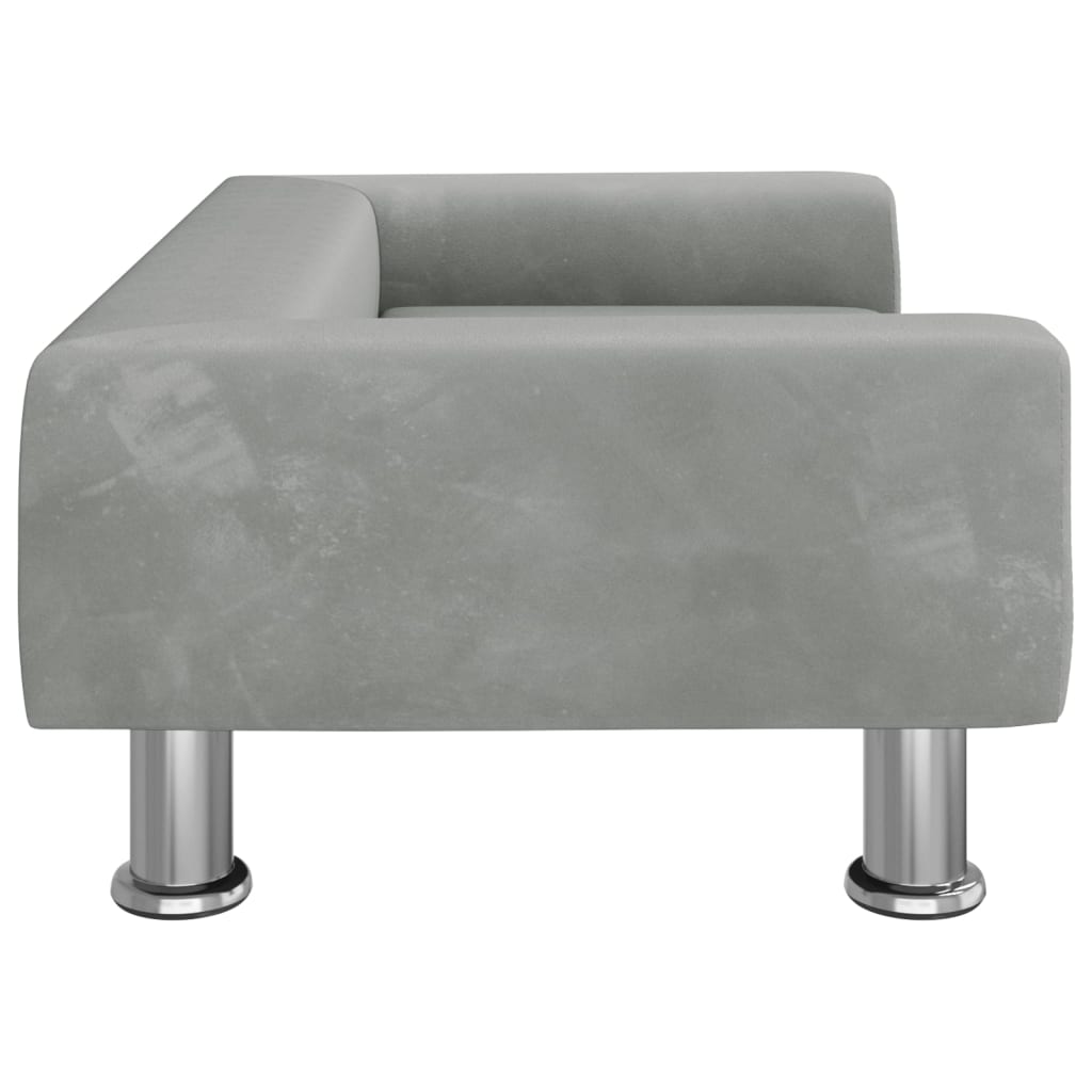 Hundebett Hellgrau 70x45x26,5 cm Samt - Premium Hundebetten  - Just €73.57! Shop now at homesales4u