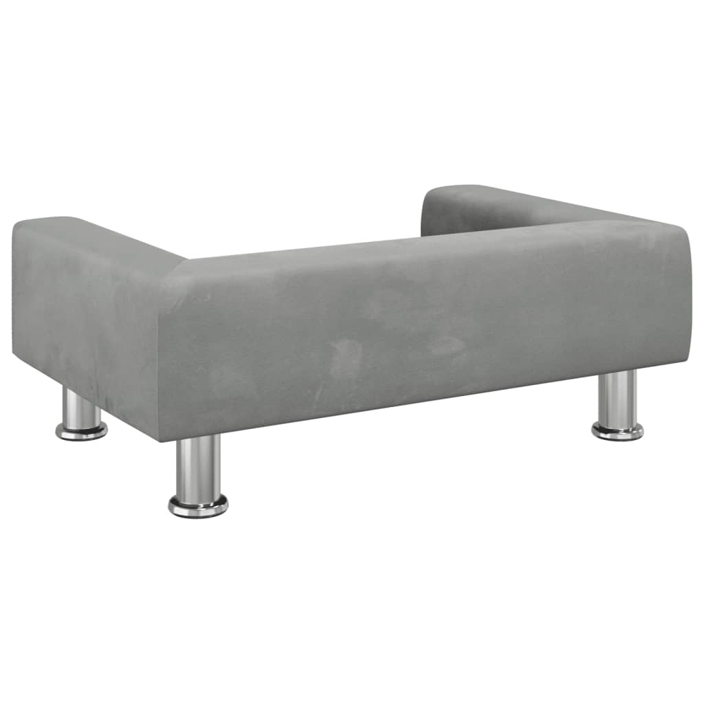 Hundebett Hellgrau 70x45x26,5 cm Samt - Premium Hundebetten  - Just €73.57! Shop now at homesales4u