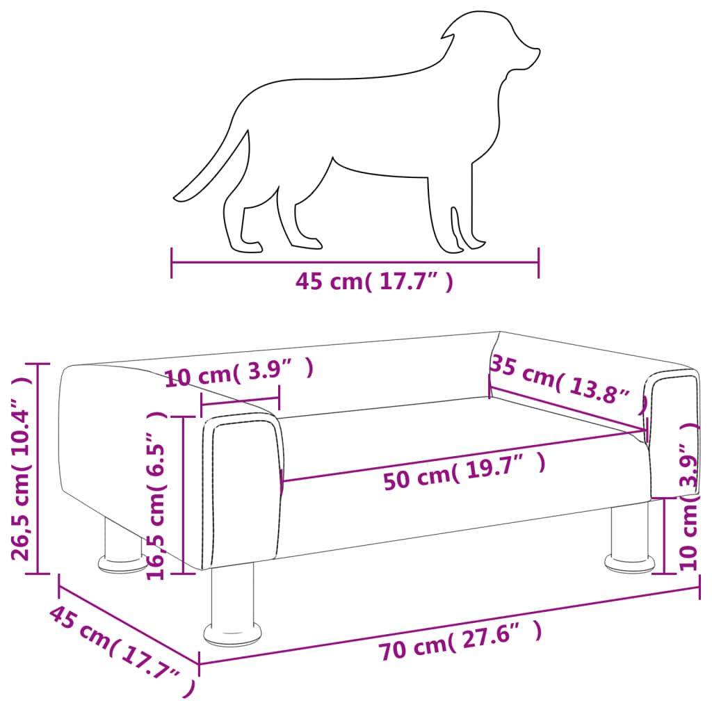Hundebett Hellgrau 70x45x26,5 cm Samt - Premium Hundebetten  - Just €73.57! Shop now at homesales4u