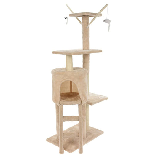 Kratzbaum 45x30x110 cm Beige - Premium Kratzbäume  - Just €76.86! Shop now at homesales4u