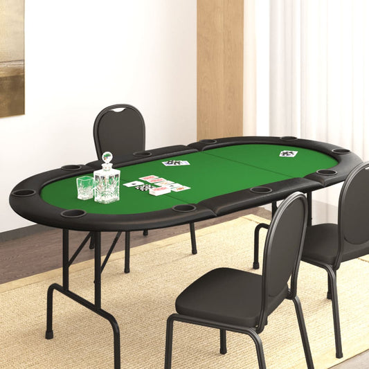 Pokertisch Klappbar 10 Spieler Grün 207x106x76 cm - Premium Poker- & Spieltische  - Just €229.45! Shop now at homesales4u