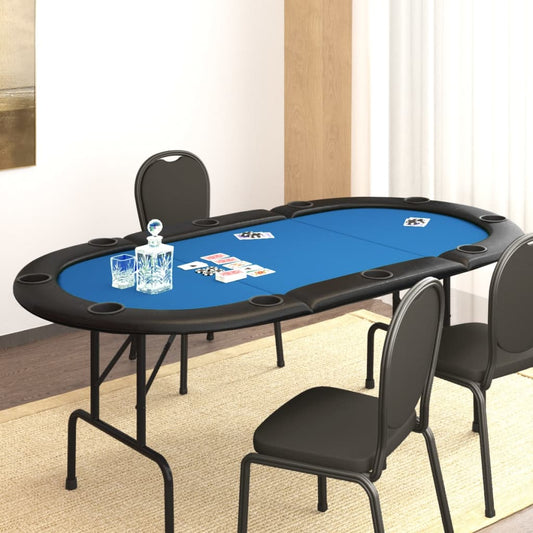 Pokertisch Klappbar 10 Spieler Blau 207x106x76 cm - Premium Poker- & Spieltische  - Just €244.97! Shop now at homesales4u