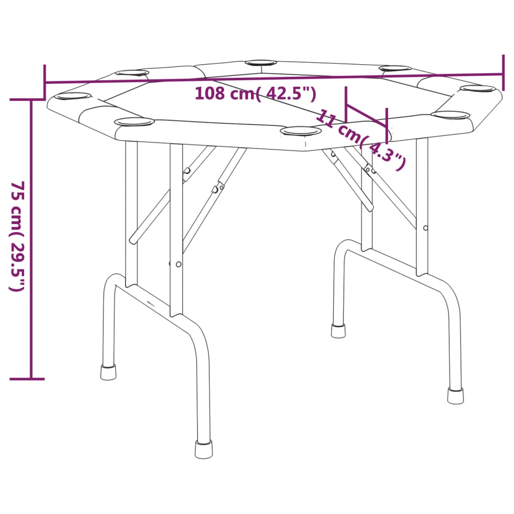 Pokertisch Klappbar 8 Spieler Blau 108x108x75 cm - Premium Poker- & Spieltische  - Just €123.14! Shop now at homesales4u
