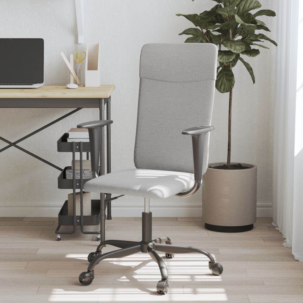 Bürostuhl Höhenverstellbar Hellgrau Stoff - Premium Bürostühle  - Just €96.58! Shop now at homesales4u