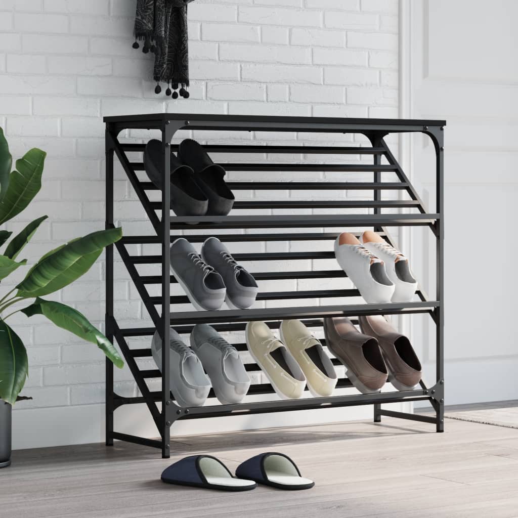 Schuhregal Schwarz 90x30x85 cm Holzwerkstoff - Premium Schuhregale & -schränke  - Just €78.13! Shop now at homesales4u