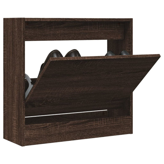Schuhregal Braun Eichen-Optik 60x21x57 cm Holzwerkstoff - Premium Schuhregale & -schränke  - Just €80.32! Shop now at homesales4u