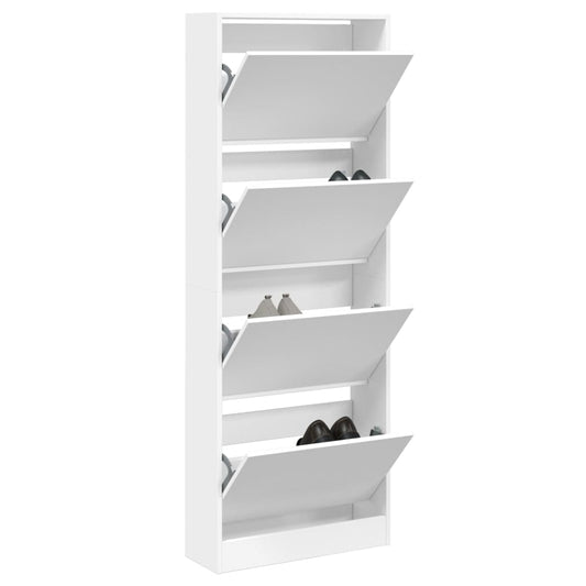 Schuhschrank Weiß 60x21x163,5 cm Holzwerkstoff - Premium Schuhregale & -schränke  - Just €152.63! Shop now at homesales4u