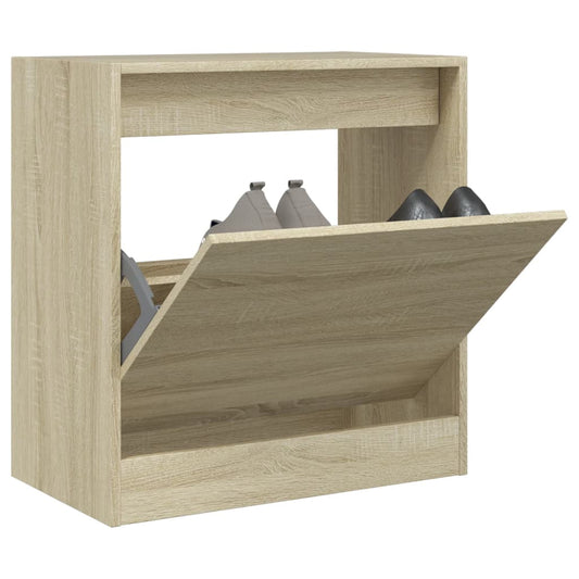 Schuhschrank Sonoma-Eiche 60x34x63,5 cm Holzwerkstoff - Premium Schuhregale & -schränke  - Just €60.48! Shop now at homesales4u
