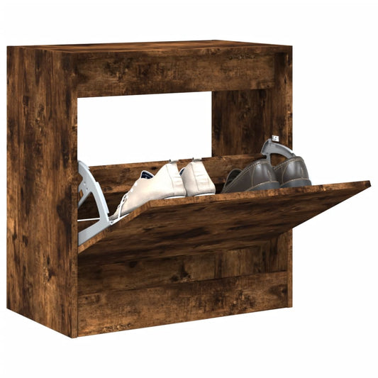 Schuhschrank Räuchereiche 60x34x63,5 cm Holzwerkstoff - Premium Schuhregale & -schränke  - Just €73.89! Shop now at homesales4u