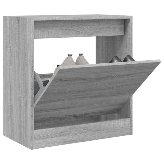 Schuhschrank Grau Sonoma 60x34x63,5 cm Holzwerkstoff - Premium Schuhregale & -schränke  - Just €73.89! Shop now at homesales4u