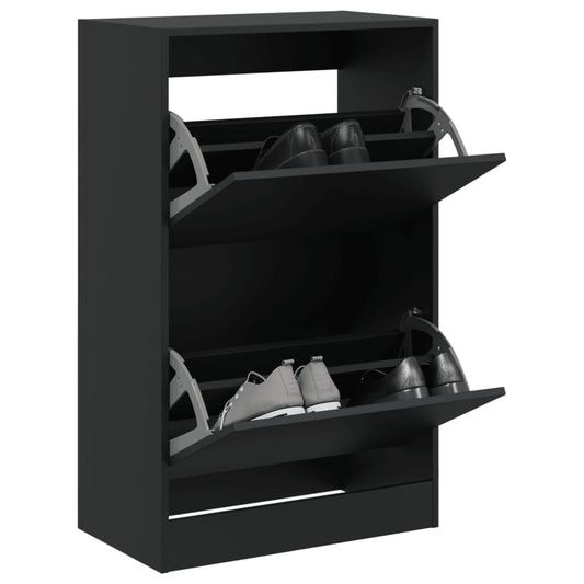 Schuhschrank Schwarz 60x34x96,5 cm Holzwerkstoff - Premium Schuhregale & -schränke  - Just €110.39! Shop now at homesales4u