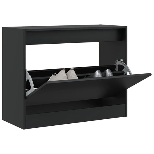 Schuhschrank Schwarz 80x34x63 cm Holzwerkstoff - Premium Schuhregale & -schränke  - Just €73.02! Shop now at homesales4u