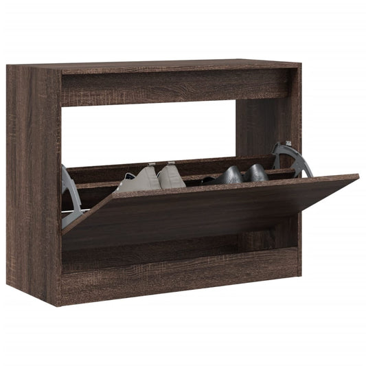 Schuhschrank Braun Eichen-Optik 80x34x63 cm Holzwerkstoff - Premium Schuhregale & -schränke  - Just €111.34! Shop now at homesales4u