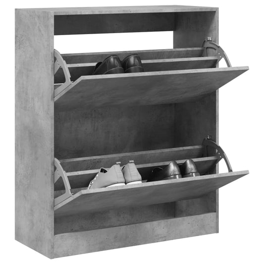 Schuhschrank Betongrau 80x34x96,5 cm Holzwerkstoff - Premium Schuhregale & -schränke  - Just €109.32! Shop now at homesales4u