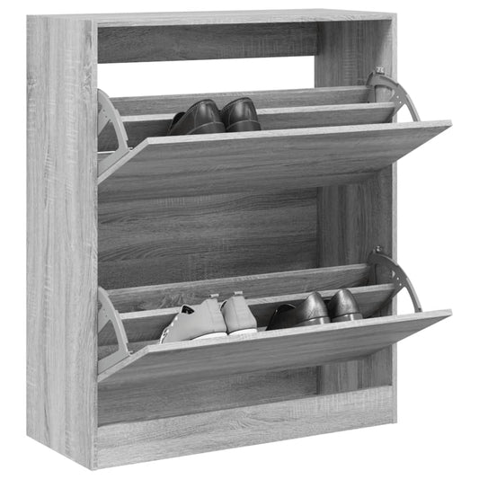 Schuhschrank Grau Sonoma 80x34x96,5 cm Holzwerkstoff - Premium Schuhregale & -schränke  - Just €118.27! Shop now at homesales4u