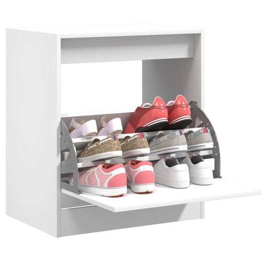 Schuhschrank Weiß 60x42x69 cm Holzwerkstoff - Premium Schuhregale & -schränke  - Just €64.90! Shop now at homesales4u