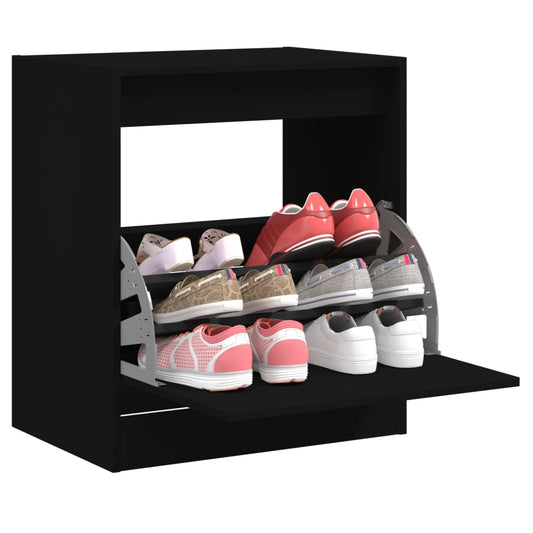 Schuhschrank Schwarz 60x42x69 cm Holzwerkstoff - Premium Schuhregale & -schränke  - Just €71.87! Shop now at homesales4u