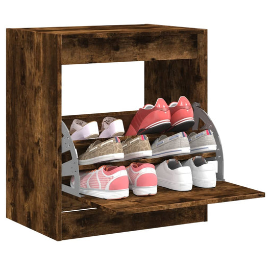 Schuhschrank Räuchereiche 60x42x69 cm Holzwerkstoff - Premium Schuhregale & -schränke  - Just €70.86! Shop now at homesales4u