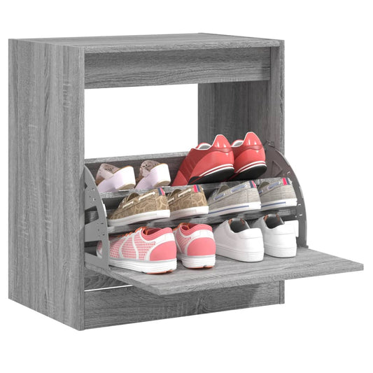 Schuhschrank Grau Sonoma 60x42x69 cm Holzwerkstoff - Premium Schuhregale & -schränke  - Just €72.22! Shop now at homesales4u