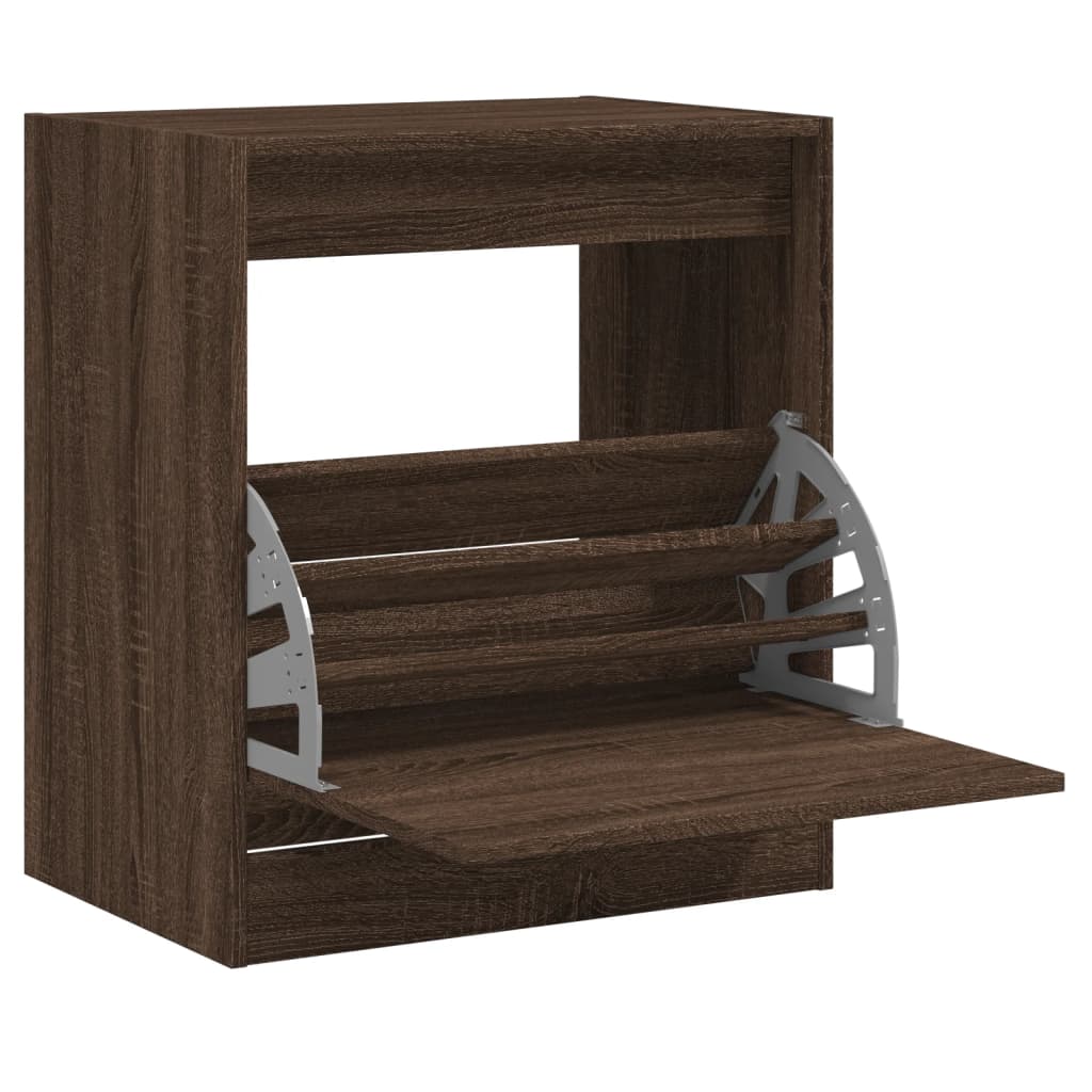 Schuhschrank Braun Eichen-Optik 60x42x69 cm Holzwerkstoff - Premium Schuhregale & -schränke  - Just €64.28! Shop now at homesales4u