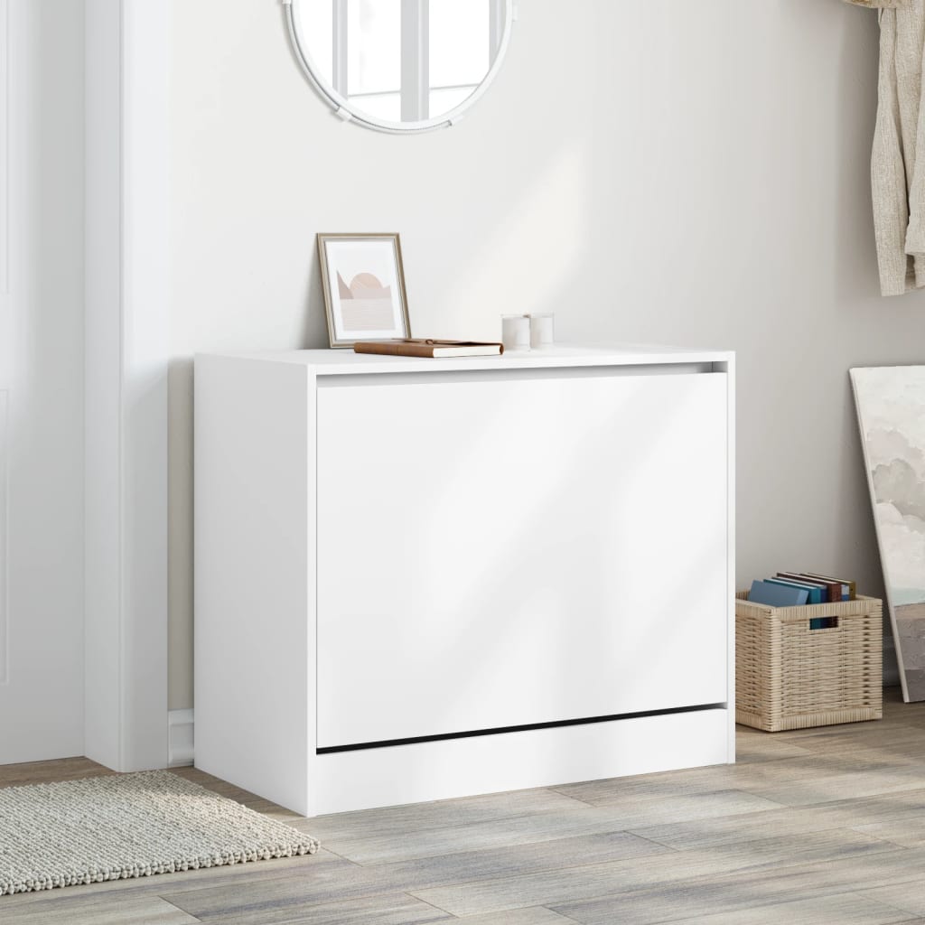 Schuhschrank Weiß 80x42x69 cm Holzwerkstoff - Premium Schuhregale & -schränke  - Just €72.34! Shop now at homesales4u