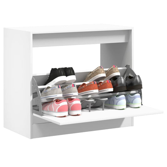 Schuhschrank Weiß 80x42x69 cm Holzwerkstoff - Premium Schuhregale & -schränke  - Just €72.34! Shop now at homesales4u