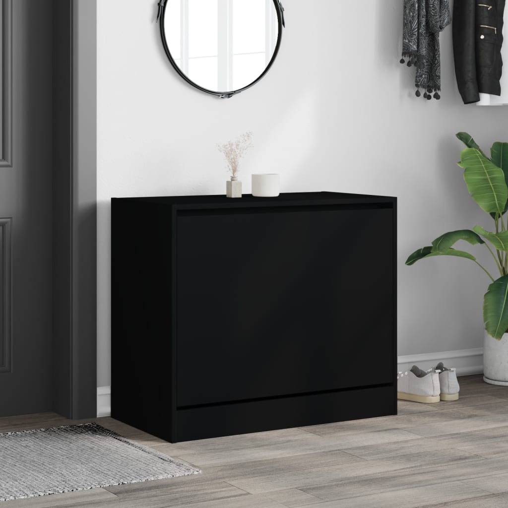 Schuhschrank Schwarz 80x42x69 cm Holzwerkstoff - Premium Schuhregale & -schränke  - Just €79.91! Shop now at homesales4u