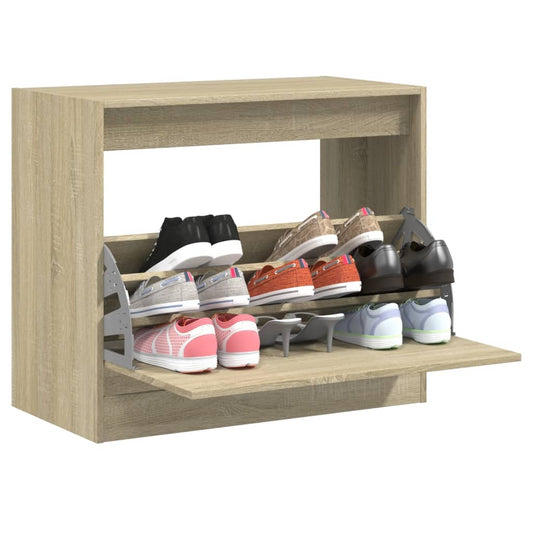 Schuhschrank Sonoma-Eiche 80x42x69 cm Holzwerkstoff - Premium Schuhregale & -schränke  - Just €77.69! Shop now at homesales4u