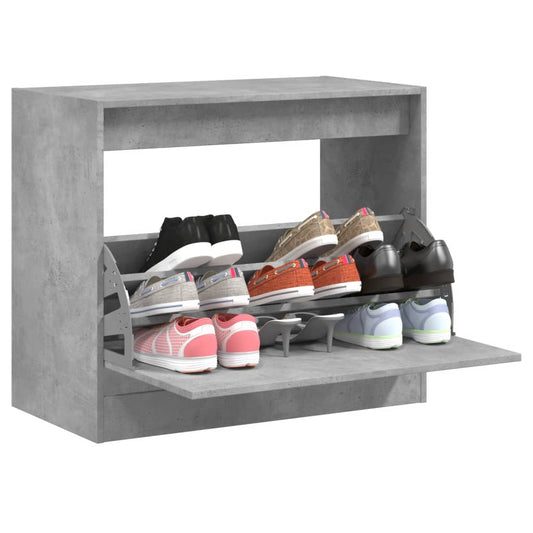 Schuhschrank Betongrau 80x42x69 cm Holzwerkstoff - Premium Schuhregale & -schränke  - Just €77.87! Shop now at homesales4u