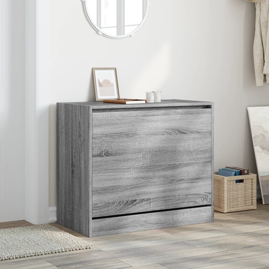 Schuhschrank Grau Sonoma 80x42x69 cm Holzwerkstoff - Premium Schuhregale & -schränke  - Just €80.23! Shop now at homesales4u