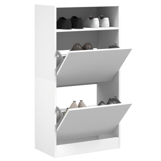 Schuhschrank Weiß 60x34x116 cm Holzwerkstoff - Premium Schuhregale & -schränke  - Just €96.84! Shop now at homesales4u
