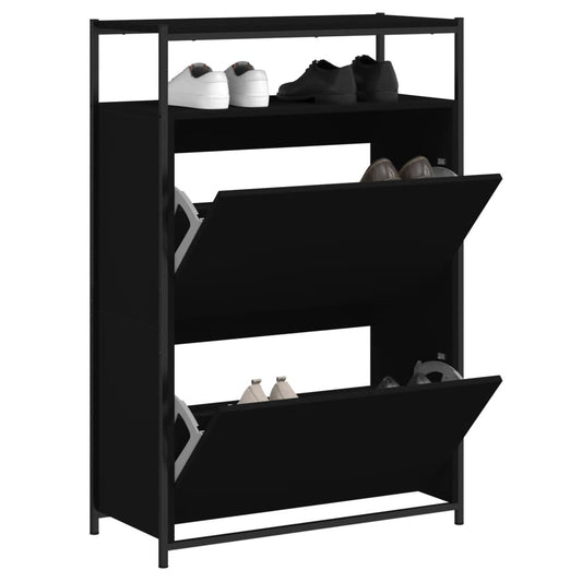 Schuhschrank Schwarz 75x34x112 cm Holzwerkstoff - Premium Schuhregale & -schränke  - Just €132.11! Shop now at homesales4u