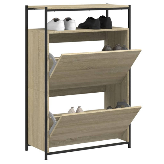 Schuhschrank Sonoma-Eiche 75x34x112 cm Holzwerkstoff - Premium Schuhregale & -schränke  - Just €117.06! Shop now at homesales4u
