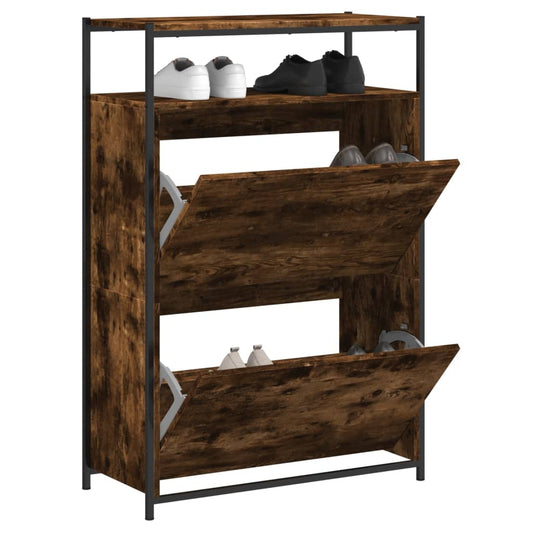 Schuhschrank Räuchereiche 75x34x112 cm Holzwerkstoff - Premium Schuhregale & -schränke  - Just €119.20! Shop now at homesales4u