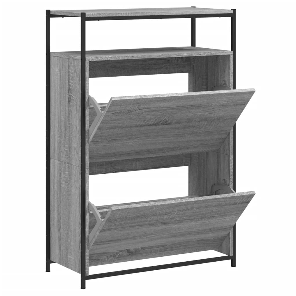 Schuhschrank Grau Sonoma 75x34x112 cm Holzwerkstoff - Premium Schuhregale & -schränke  - Just €116.98! Shop now at homesales4u